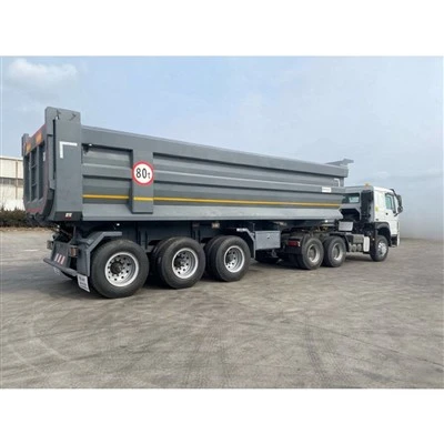 80 Ton 3 Dingilli Damperli Yarı Römork